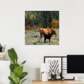 Poster Une vache et son veau..... (Bureau à domicile)