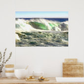 Poster Une vague géante qui s'envole vers la côte (Cuisine)