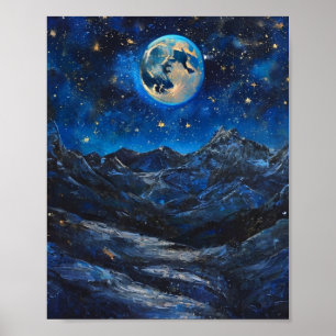 Poster Une veille céleste sur les pics silencieux