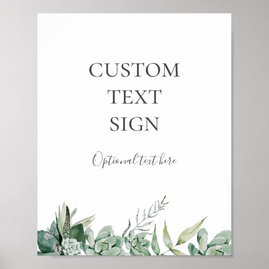 Poster Une verdure succulente | Cartes et cadeaux Panneau (Devant)