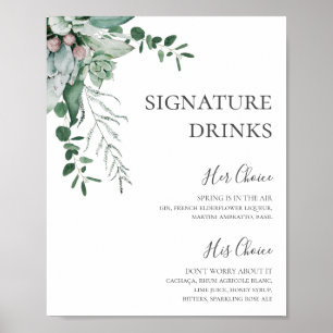 Poster Une verdure succulente Signature Boissons