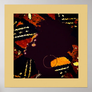 Poster Une Vibe Naturelle — Portrait Géométrique aux Tons