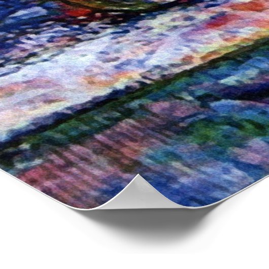 Poster Une vie morte avec oranges et fleurs d'aster (Coin)