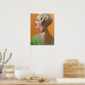 Poster Une Vintage dame classique (Cuisine)