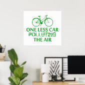 Poster Une voiture de moins pollue l'air (Bureau à domicile)