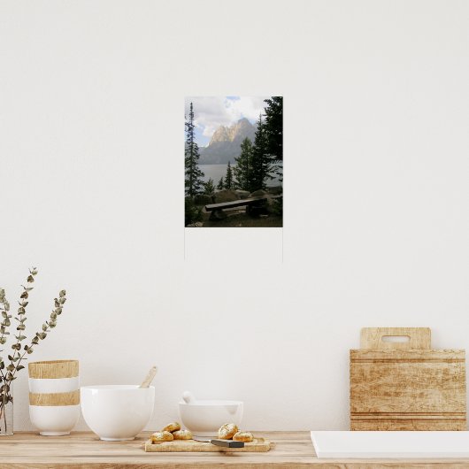 Poster Une vue avec banc (Cuisine)