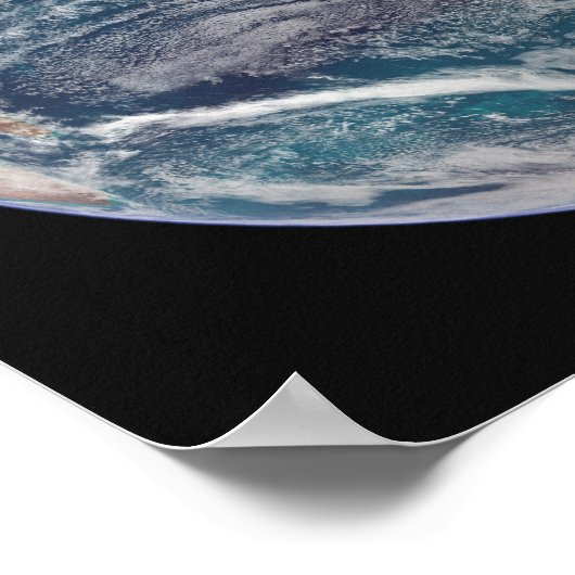 Poster Une vue complète de la Terre montrant les données (Coin)