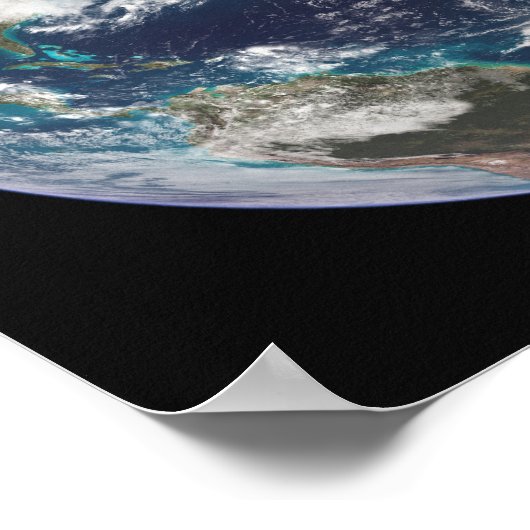 Poster Une vue complète de la Terre montrant les données (Coin)