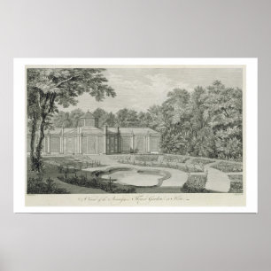 Poster Une vue de la volière et du jardin d'agrément chez