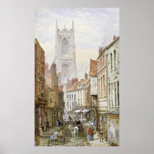 Poster Une vue de l'Irongate, Derby (Devant)