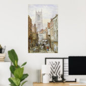 Poster Une vue de l'Irongate, Derby (Bureau à domicile)