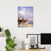Poster Une vue de Venise par Thomas Moran (Bureau à domicile)