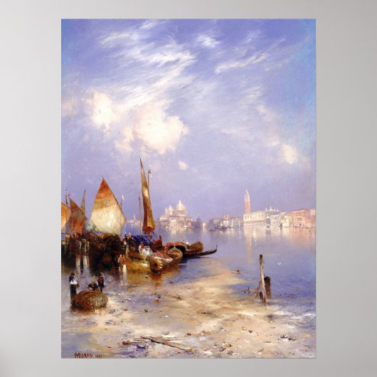 Poster Une vue de Venise par Thomas Moran (Devant)