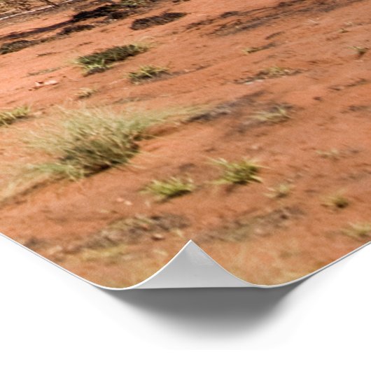 Poster Une vue différente et unique d'Ayers Rock Uluru (Coin)