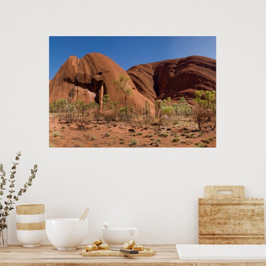 Poster Une vue différente et unique d'Ayers Rock Uluru (Cuisine)
