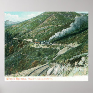 Poster Une vue ferroviaire PittoresqueMt. Tamalpais, Cali
