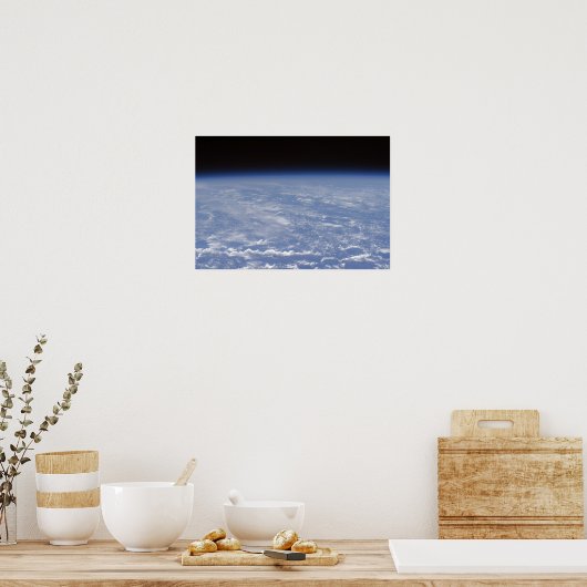 Poster Une vue oblique de l'atmosphère terrestre (Cuisine)