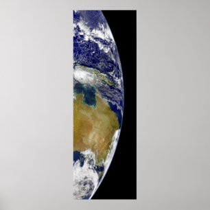 Poster Une vue partielle de la terre montrant l'Australie