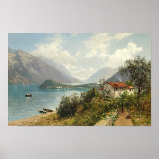 Poster Une vue sur le lac de Côme (Devant)
