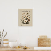 Poster Unfailing love, Christian floral wall art (Cuisine)