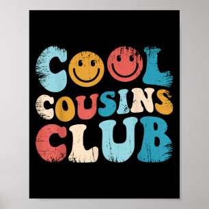 Poster Uni Cool Cousins Club, Funny Cousin Crew Kids Boys