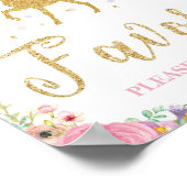 Poster Unicorn Baby shower Anniversaire Faveurs Signer Fé (Coin)