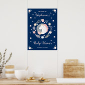 Poster Unicorn Blush & Navy Baby shower Personnalisé (Cuisine)