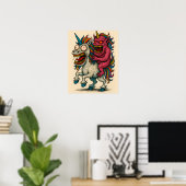 Poster Unicorn & Cerveau Monster (Bureau à domicile)