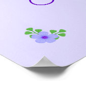 Poster Unicorn C'Est Une Fille Violet Baby shower Personn (Coin)