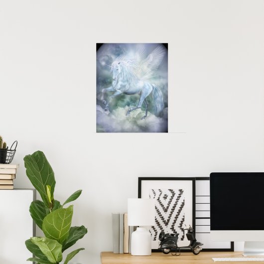 Poster Unicorn Cloud Dancer Fine Art Poster/Imprimer (Bureau à domicile)