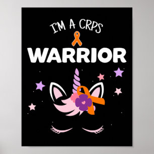 Poster Unicorn CRPS guerrier RSD sensibilisation CRPS