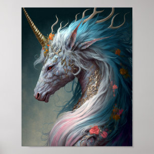Poster Unicorn Dragon Imaginaire Art