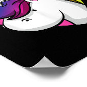 Poster Unicorn Enseignant d'Art Graphic Funny Enseignant (Coin)