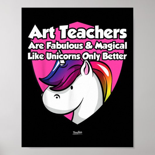 Poster Unicorn Enseignant d'Art Graphic Funny Enseignant (Devant)