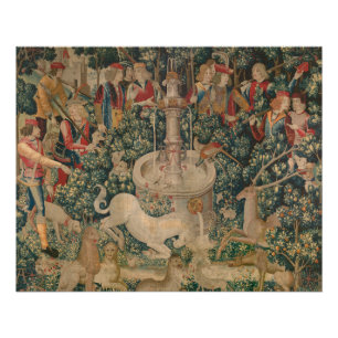 Poster Unicorn est trouvé, Tapisserie médiévale