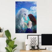 Poster Unicorn Fairy Tale Imaginaire Art (Bureau à domicile)