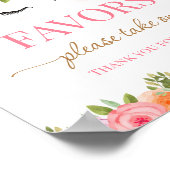 Poster Unicorn Floral Favors Please Take One (Coin)
