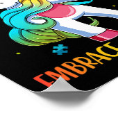 Poster Unicorn Flossing Puzzle Piece Sensibilisation sur  (Coin)