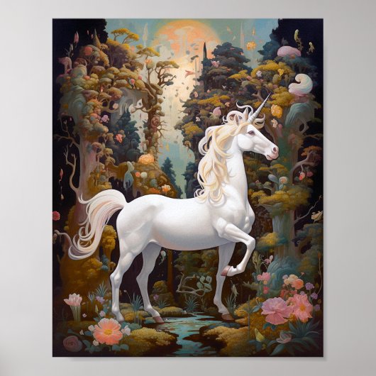 Poster Unicorn Imaginaire Art (Devant)