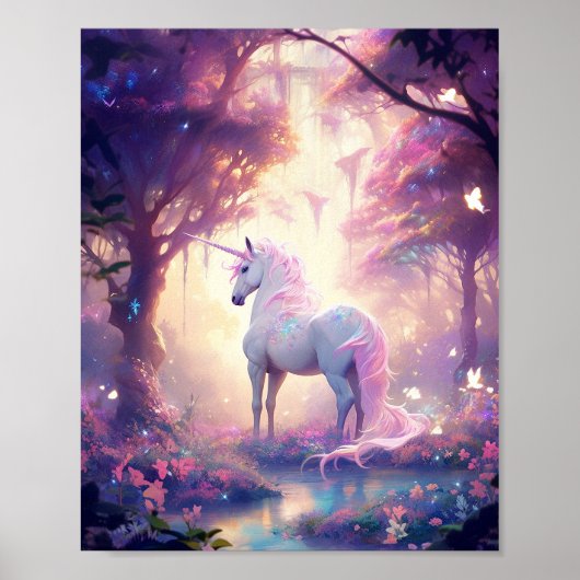 Poster Unicorn Imaginaire Art (Devant)