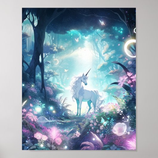 Poster Unicorn Imaginaire Art (Devant)