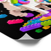 Poster Unicorn Lover Master Builder Bloc de briques (Coin)