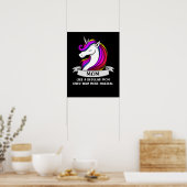 Poster Unicorn Maman Mamacorn Mère Magie (Cuisine)