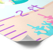 Poster Unicorn Mermaids Graphique de croissance Léger Ton (Coin)