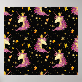 Poster Unicorn Princess : Aquarelle Fairy Tale