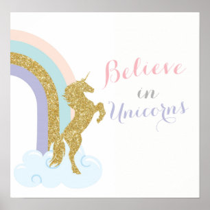 Poster Unicorn Print, Unicorn Bedroom Decorations