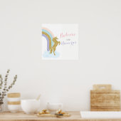 Poster Unicorn Print, Unicorn Bedroom Decorations (Cuisine)