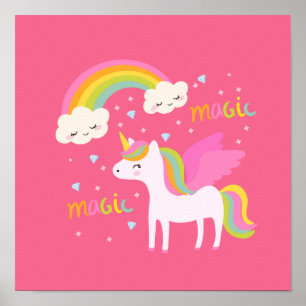 Poster Unicorn Rainbow