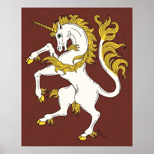 Poster Unicorn Rampant (Devant)