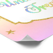 Poster Unicorn Treats Food Table Display Sign Rainbow (Coin)